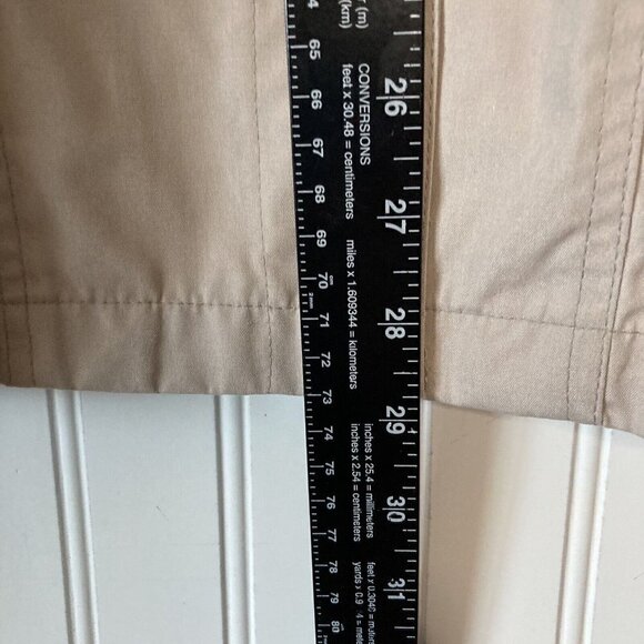 London Fog Womens 10 Reg Zip Snap Front Removable Liner Khaki Tan Car Coat - Picture 14 of 15